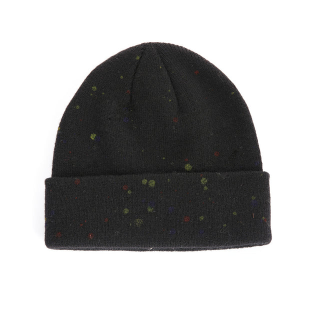Spray-painted colorful polka dot graffiti wool knitting hat