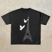 Vintage Casual Art Print Short Sleeve T-Shirt