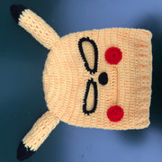 Woolen Knitted Pikachu Hat Autumn and Winter Warm Hood Sand Sculpture Hood Hat