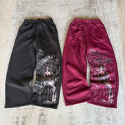 Fashionable Anime Printed Wide Leg Pants
