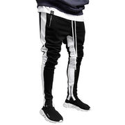 Casual sports pants, running pants, double pocket zipper jogging pants