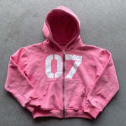 "Perfect" Print Long Sleeve Zipper Hoodies