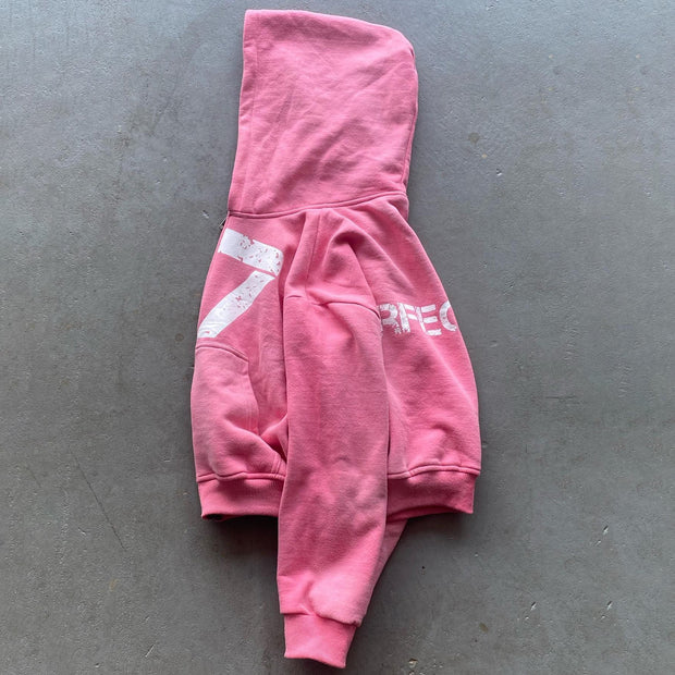"Perfect" Print Long Sleeve Zipper Hoodies