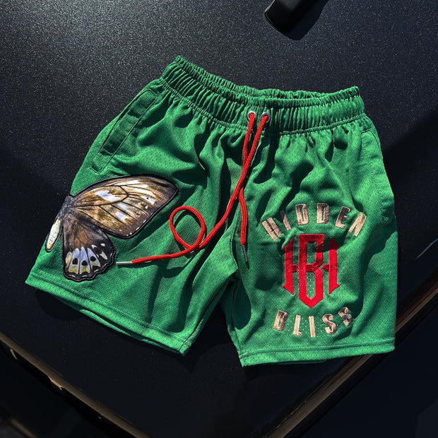 Butterfly Vintage Mesh Shorts