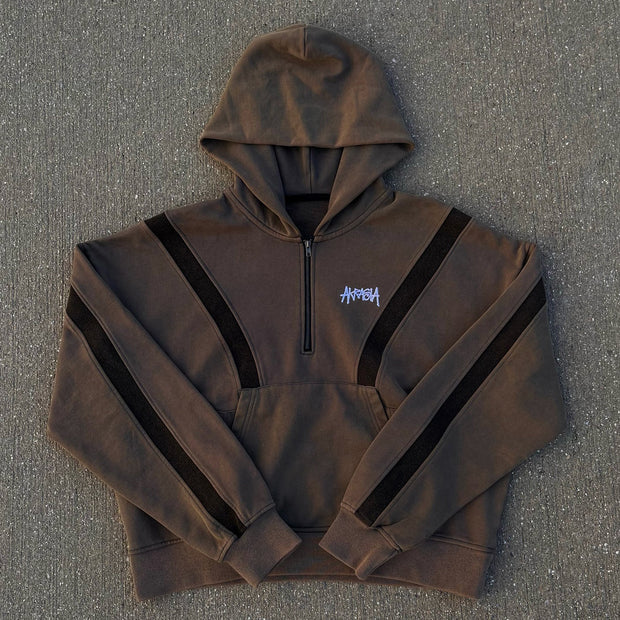 Letters Splicing Print Long Sleeve Hoodies