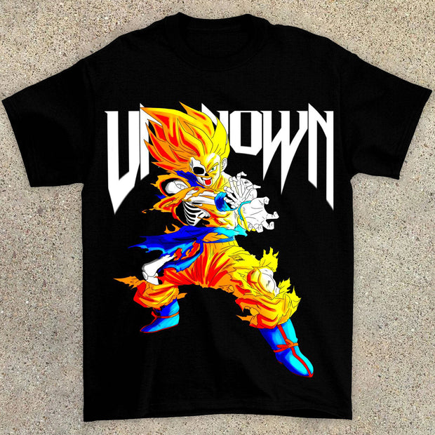 Preppy Anime Print Oversized T-shirt