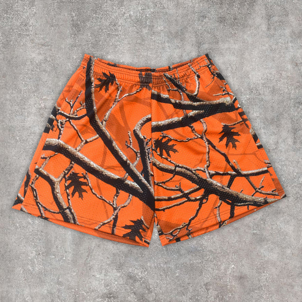 Statement Street Style Printed Mesh Track Shorts