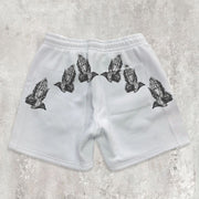 Retro Print Faith Fashion Shorts