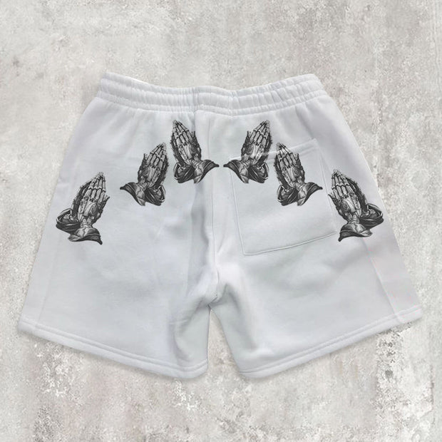 Retro Print Faith Fashion Shorts