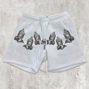 Retro Print Faith Fashion Shorts