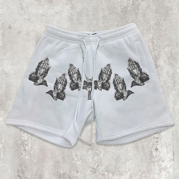 Retro Print Faith Fashion Shorts