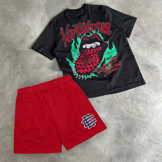 Music Festival Print Vacation Two-Piece Set