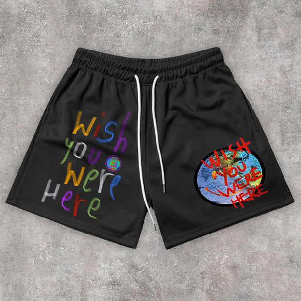 Tide brand print casual style street shorts