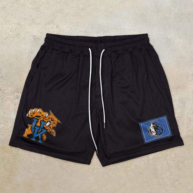 Retro casual trendy hip-hop mesh shorts