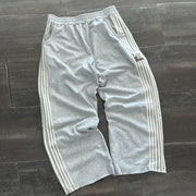 Striped Web Casual Wide-Leg Pants