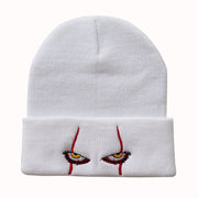 Pennywise scary eyes horror clown eyes knitted warm hip-hop hat