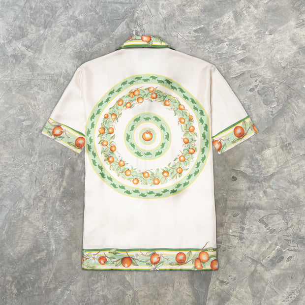 Fashion Fruit Lace Printed Short Sleeve Shirt