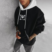 Hip Hop Graphic Color Block Casual Hoodie