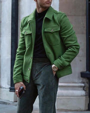 Street shooting casual solid color lapel jacket