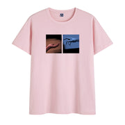 Vintage printed cotton round neck short-sleeved T-shirt