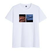 Vintage printed cotton round neck short-sleeved T-shirt