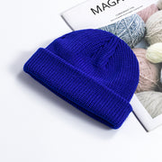 Melon leather hat men's warm short cold hat woolen hat