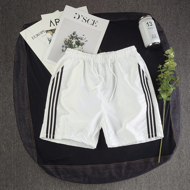 Three bars sports pants straight shorts