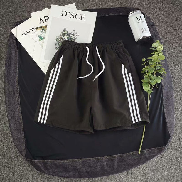 Three bars sports pants straight shorts