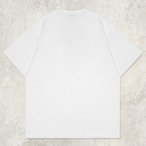 musical note print short-sleeved T-shirt