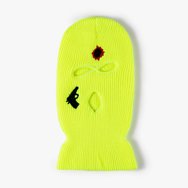 Street Couple Embroidered Three-Hole Beanie
