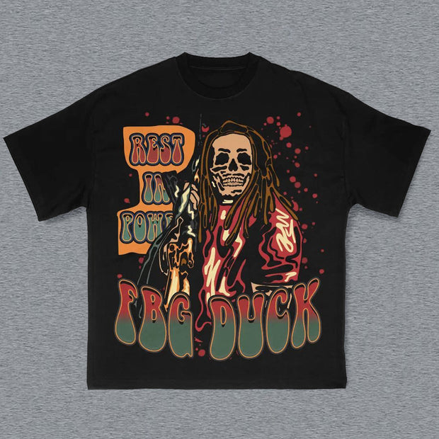 Skull Print Short Sleeve T-Shirt