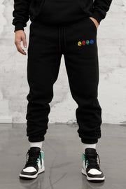 Fashion smiley print sweatpants men