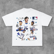 Sports Team Letters Print Short Sleeve T-Shirt
