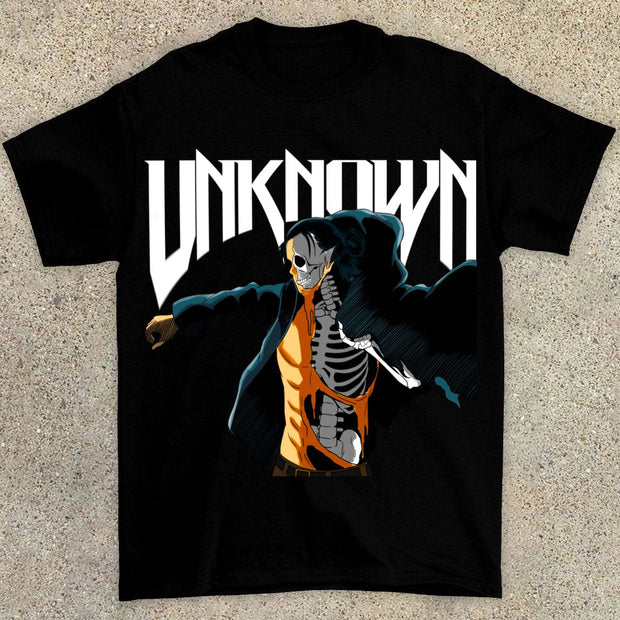 Casual round neck anime print T-shirt