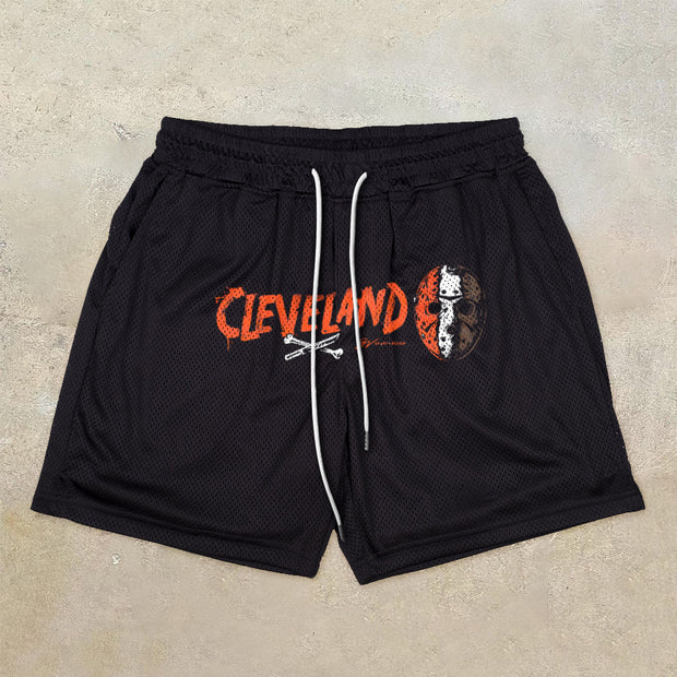 Funny Retro Casual Street Mesh Shorts
