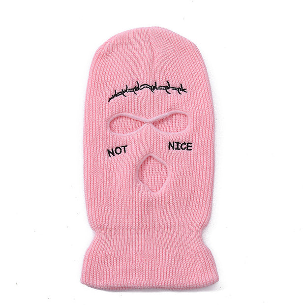 Eyes Hollow Out Funny Pullover Knit Hat