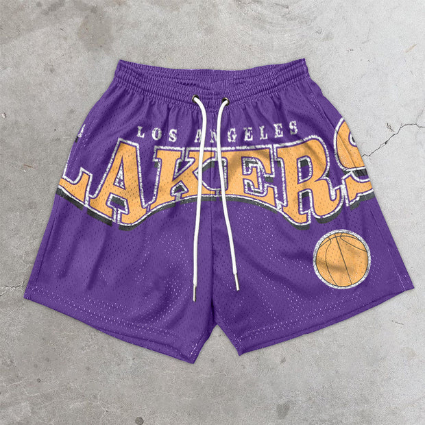 Retro Fashion Trend Hip Hop Mesh Shorts