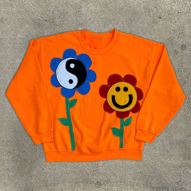 Street casual art long-sleeved hoodless sweater