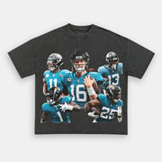 Vintage print hip-hop trendy short-sleeved T-shirt