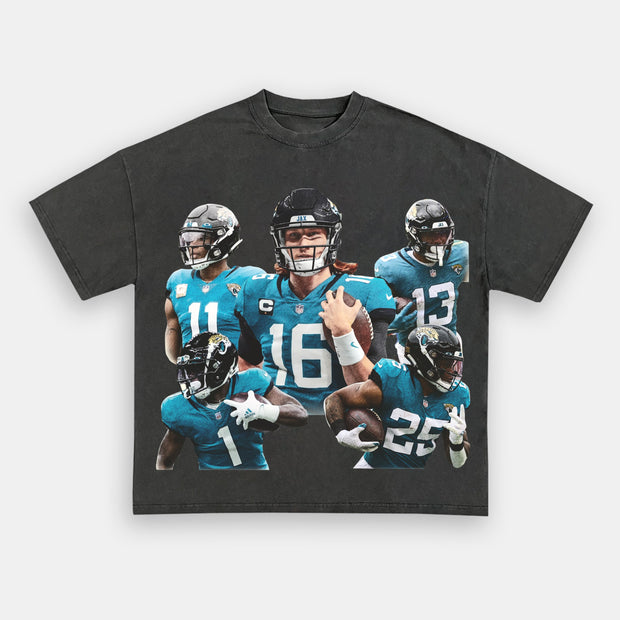 Vintage print hip-hop trendy short-sleeved T-shirt