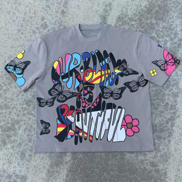 Our black is beautiful printed T-shirt