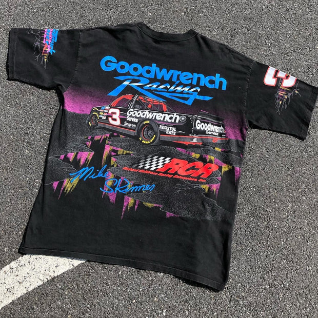 Street Style No.3 Racing Print Short Sleeve T-Shirt