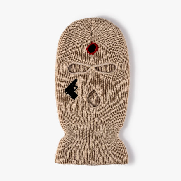 Street Couple Embroidered Three-Hole Beanie