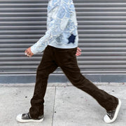 Corduroy Casual Pants Straight Fit Slim Fit Stretch Jeans