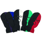Warm contrast color matching three-hole hat ski mask