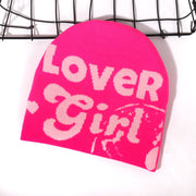 LOVER letter knitted hat