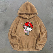 Retro Tide Brand Print Casual Plush Print Hoodie