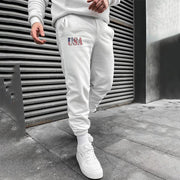 Casual Letter Print Belted Pants
