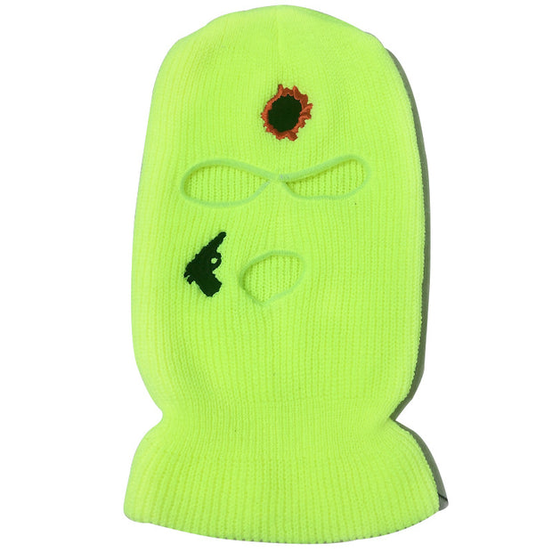 Hip Hop Gun Embroidery Knit Hat
