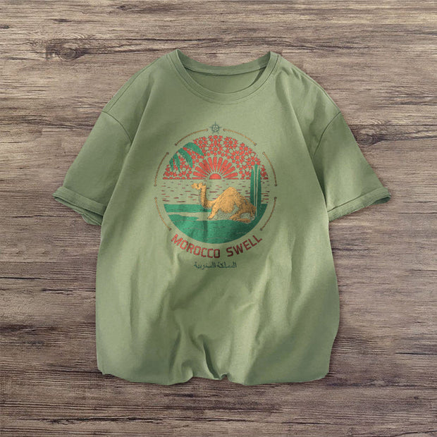 Street style printed short-sleeved T-shirt